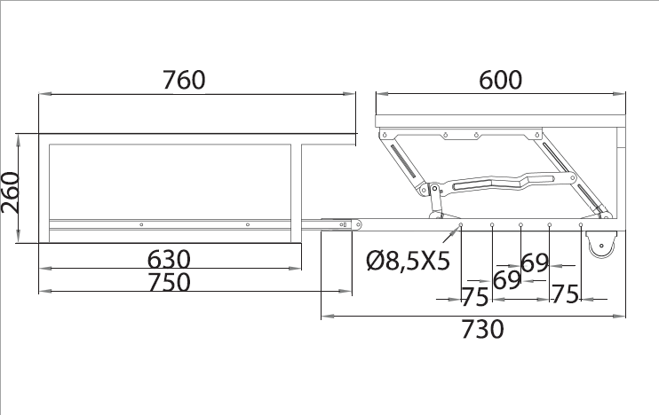 BED CORNER MECHANISM FOR SOFA