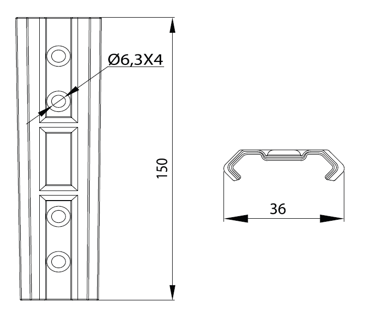 METAL SLIDER 15 CM