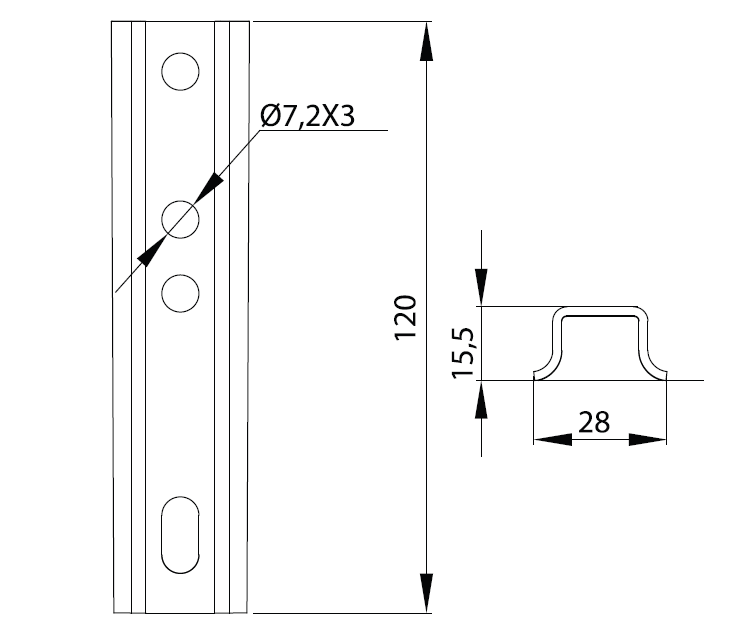 METAL SLIDER 12 CM