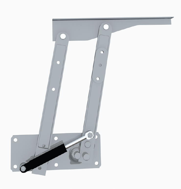 COFFEE TABLE MECHANISM WITH GAS SPRINGS