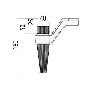 PLASTIC LEG B2ST BRASS