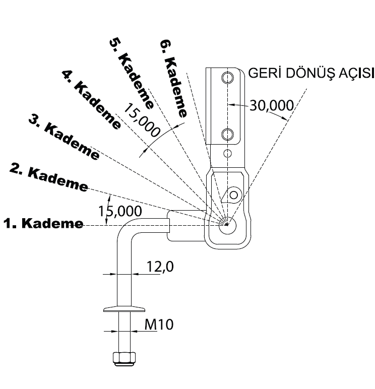 6 KADEMELİ BAŞLIK MEKANİZMASI
